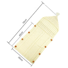 Load image into Gallery viewer, Babymoon Organic Knitted Woollen Swaddle Sleeping Bag | 0-3M  - White
