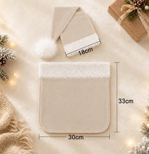 Load image into Gallery viewer, Babymoon Set of 2 | Baby Swaddle Pocket Props with Matching Hat | Baby Photoshoot Props | Beige | 0-1 Month
