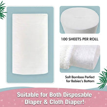 Load image into Gallery viewer, Babymoon Disposable Flushable Diaper Liners | Biodegradable Bamboo Nappy Diaper Liners
