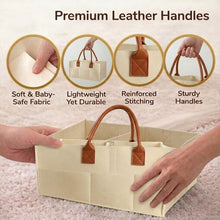 Load image into Gallery viewer, Babymoon Baby Products Caddy Diaper Organiser Bag | Multifunctional Travel Diaper Backpack Baby Wipes Felt Storage, Nursery, Foldable and Portable
