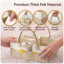 Load image into Gallery viewer, Babymoon Baby Products Caddy Diaper Organiser Bag | Multifunctional Travel Diaper Backpack Baby Wipes Felt Storage, Nursery, Foldable and Portable
