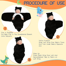 Load image into Gallery viewer, Babymoon Cotton Baby Swaddle | Wrapping Blanket | Baby Sleeping Wrap | New-Born Swaddle Wrap | 0-3Months | Black
