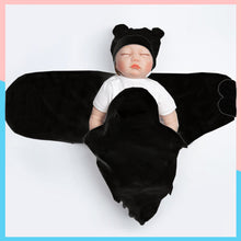 Load image into Gallery viewer, Babymoon Cotton Baby Swaddle | Wrapping Blanket | Baby Sleeping Wrap | New-Born Swaddle Wrap | 0-3Months | Black

