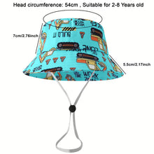 Load image into Gallery viewer, Babymoon Engineer Bucket Baby Boys Girls Kids Summer Cap with Head String Sun Beach Hat | Blue | 2-8
