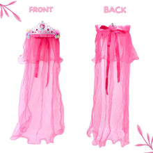 Load image into Gallery viewer, Babymoon Diamond Princess Birthday Party Girls Crown Headband with Veil | Hair Accessories | 3-8 Yrs
