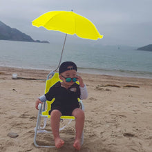 Load image into Gallery viewer, Babymoon Beach Lounge Chair with Umbrella Baby Photography Props - Yellow
