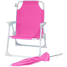 Load image into Gallery viewer, Babymoon Beach Lounge Chair with Umbrella Baby Photography Props - Pink
