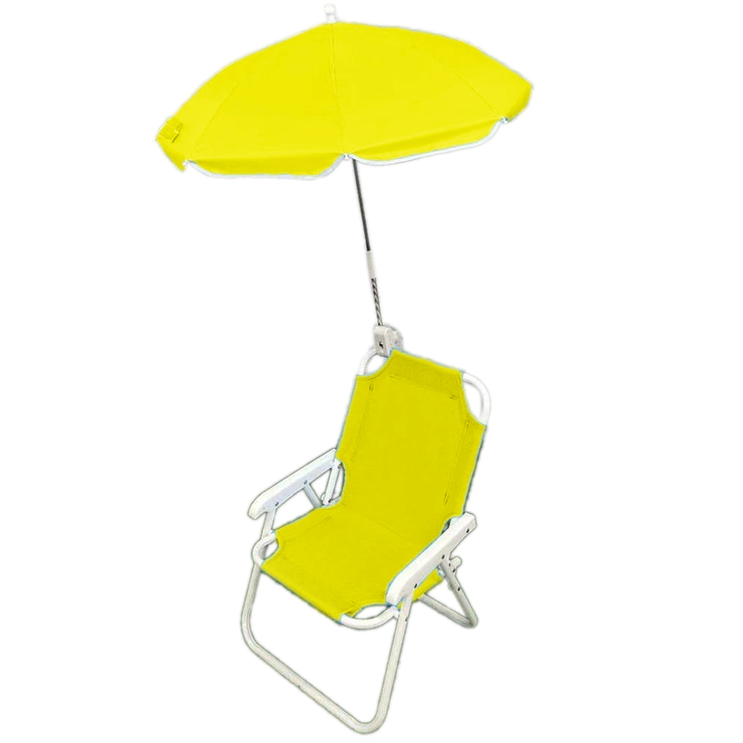 Babymoon Beach Lounge Chair with Umbrella Baby Photography Props - Yellow