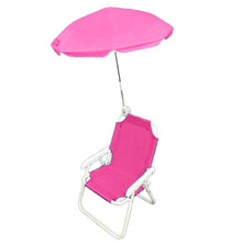 Load image into Gallery viewer, Babymoon Beach Lounge Chair with Umbrella Baby Photography Props - Pink
