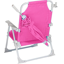 Load image into Gallery viewer, Babymoon Beach Lounge Chair with Umbrella Baby Photography Props - Pink
