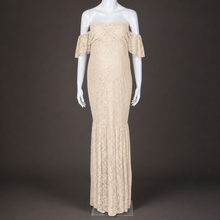 Load image into Gallery viewer, Babymoon Off Shoulder Maternity Gown Dress - Yellow
