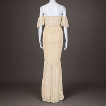 Load image into Gallery viewer, Babymoon Off Shoulder Maternity Gown Dress - Yellow

