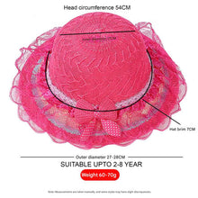 Load image into Gallery viewer, Babymoon Fancy Lace Baby Boys Girls Kids Summer Cap with Head String Sun Beach Hat | Pink | 2-8 Year
