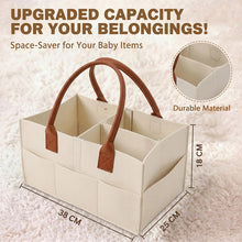 Load image into Gallery viewer, Babymoon Baby Products Caddy Diaper Organiser Bag | Multifunctional Travel Diaper Backpack Baby Wipes Felt Storage, Nursery, Foldable and Portable
