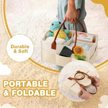 Load image into Gallery viewer, Babymoon Baby Products Caddy Diaper Organiser Bag | Multifunctional Travel Diaper Backpack Baby Wipes Felt Storage, Nursery, Foldable and Portable
