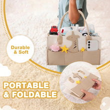 Load image into Gallery viewer, Babymoon Baby Products Caddy Diaper Organiser Bag | Multifunctional Travel Diaper Backpack Baby Wipes Felt Storage, Nursery, Foldable and Portable
