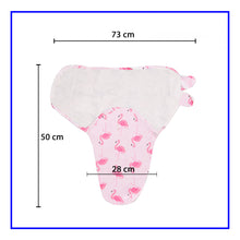 Load image into Gallery viewer, Babymoon Cotton Baby Swaddle | Wrapping Blanket | Baby Sleeping Wrap | New-Born Swaddle Wrap | 0-3Months | Flamingo
