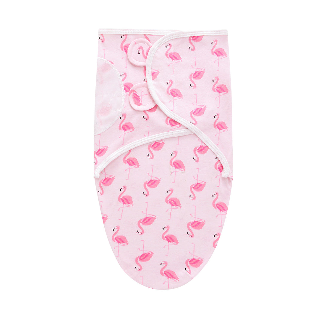 Babymoon Cotton Baby Swaddle | Wrapping Blanket | Baby Sleeping Wrap | New-Born Swaddle Wrap | 0-3Months | Flamingo