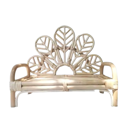Babymoon Rustic Cane Floral Sofa | Wooden Properties | Baby Photography Props