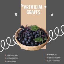 Load image into Gallery viewer, Babymoon | Set of 6 | Mix Simulation Fake Grapes | Artificial Plastic Model | Ornament Decoration | Photography Props Basket Display Filler Vegetables
