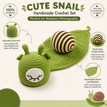 Load image into Gallery viewer, Babymoon Snail Newborn Photography Crochet Outfit Costume - Green

