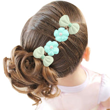 Load image into Gallery viewer, Babymoon Fusion Flower 10pcs Hairclips Hair Accessories Set | Green
