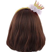 Load image into Gallery viewer, Babymoon Princess Girl’s Pearl Crown Headband | Hair Accessories | Gold
