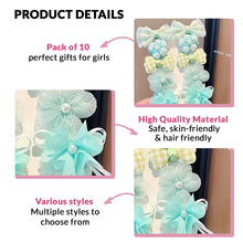 Load image into Gallery viewer, Babymoon Fusion Flower 10pcs Hairclips Hair Accessories Set | Green
