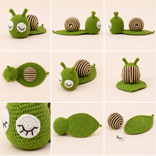 Load image into Gallery viewer, Babymoon Snail Newborn Photography Crochet Outfit Costume - Green
