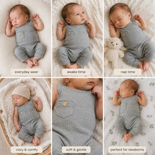 Load image into Gallery viewer, Babymoon Baby Boys Cotton Sleeveless Bodysuit with Wooden Button on Chest Pocket | Baby Photoshoot Props | 0-1 Month
