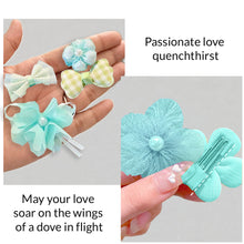 Load image into Gallery viewer, Babymoon Fusion Flower 10pcs Hairclips Hair Accessories Set | Green
