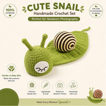 Load image into Gallery viewer, Babymoon Snail Newborn Photography Crochet Outfit Costume - Green

