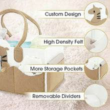 Load image into Gallery viewer, Babymoon Baby Products Caddy Diaper Organiser Bag | Multifunctional Travel Diaper Backpack Baby Wipes Felt Storage, Nursery, Foldable and Portable
