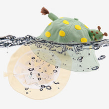 Load image into Gallery viewer, Babymoon Giraffe Baby Boys Girls Kids Summer Cap with Head String Doted Beach Hat | Green | 2-6 Year
