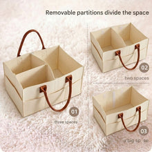 Load image into Gallery viewer, Babymoon Baby Products Caddy Diaper Organiser Bag | Multifunctional Travel Diaper Backpack Baby Wipes Felt Storage, Nursery, Foldable and Portable
