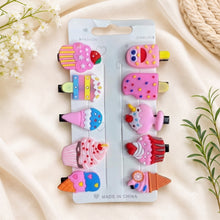 Load image into Gallery viewer, Babymoon Fusion Ice Cream 10pcs Hairclips Hair Accessories Set - Ice-cream
