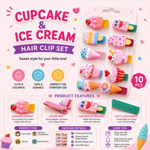 Load image into Gallery viewer, Babymoon Fusion Ice Cream 10pcs Hairclips Hair Accessories Set - Ice-cream
