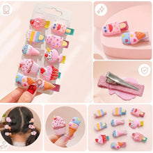 Load image into Gallery viewer, Babymoon Fusion Ice Cream 10pcs Hairclips Hair Accessories Set - Ice-cream
