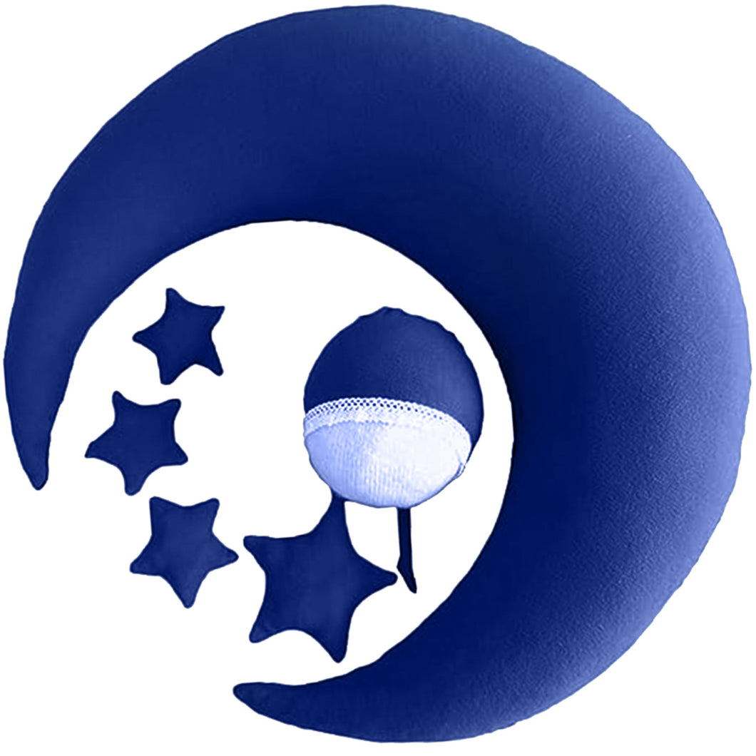 Babymoon Stars & Moon Posing Photography Props | Blue | 6 Pieces