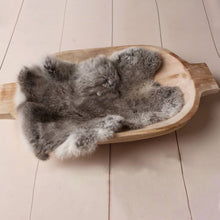 Load image into Gallery viewer, Babymoon Rabbit Fur | Basket Filler | Baby Photography Props | Dual Tone | Grey White
