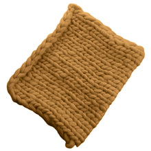 Load image into Gallery viewer, Babymoon Marino Wool Knit Throw Basket Filler Blanket Baby Photography Photoshoot Props | Mustard
