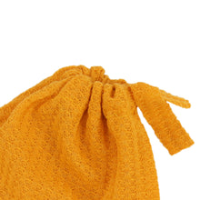 Load image into Gallery viewer, Babymoon Waffle Beanie Cap with String | Baby Photography Props | Yellow
