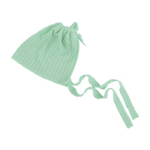 Load image into Gallery viewer, Babymoon Waffle Beanie Cap with String | Baby Photography Props | Green
