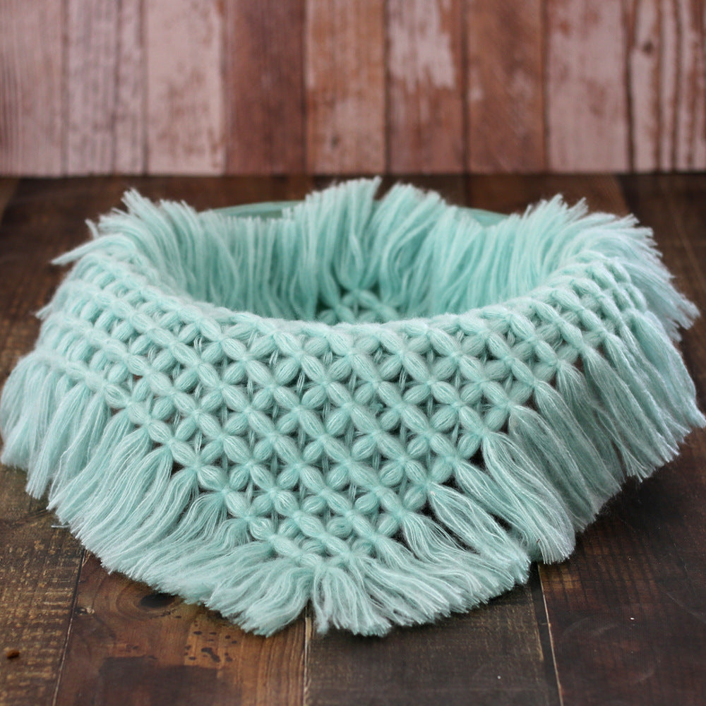Babymoon Petal Layer Blanket Basket Filler | Baby Photography Props| Green