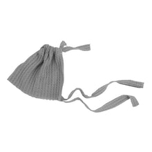 Load image into Gallery viewer, Babymoon Waffle Beanie Cap with String | Baby Photography Props | Grey

