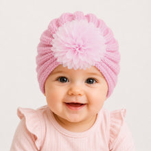 Load image into Gallery viewer, Babymoon Knit Flower Cap  Newborn Photography Crochet Outfit Costume -Pink
