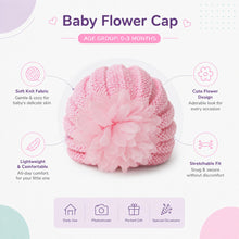 Load image into Gallery viewer, Babymoon Knit Flower Cap  Newborn Photography Crochet Outfit Costume -Pink

