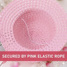 Load image into Gallery viewer, Babymoon Set of 2 | Baby Girls Summer Sunflower Straw Kids Sun Hat with Sling Purse Handbag | Beach Hat | 2-6 Years | Pink
