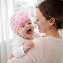 Load image into Gallery viewer, Babymoon Knit Flower Cap  Newborn Photography Crochet Outfit Costume -Pink
