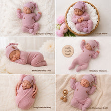 Load image into Gallery viewer, Babymoon Stretchable Bodysuit &amp; Cap New Born Outfits Costumes | Pink | 0-1 Month
